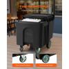 imageVEVOR Commercial Ice Bin Underbar Ice Bin Stainless Steel Ice Chest with Sliding Lid Bottle Holders Adjustable Bullet Feet Cooler Cart Cocktail Unit for Bar Restaurant Pub315 x 228 x 29 inch