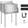 imageVEVOR Commercial Ice Bin Underbar Ice Bin Stainless Steel Ice Chest with Sliding Lid Bottle Holders Adjustable Bullet Feet Cooler Cart Cocktail Unit for Bar Restaurant Pub24 x 242 x 37 inch