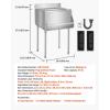 imageVEVOR Commercial Ice Bin Underbar Ice Bin Stainless Steel Ice Chest with Sliding Lid Bottle Holders Adjustable Bullet Feet Cooler Cart Cocktail Unit for Bar Restaurant Pub24 x 242 x 37 inch
