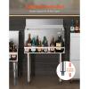 imageVEVOR Commercial Ice Bin Underbar Ice Bin Stainless Steel Ice Chest with Sliding Lid Bottle Holders Adjustable Bullet Feet Cooler Cart Cocktail Unit for Bar Restaurant Pub24 x 242 x 37 inch