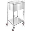 imageVEVOR Commercial Ice Bin Underbar Ice Bin Stainless Steel Ice Chest with Sliding Lid Bottle Holders Adjustable Bullet Feet Cooler Cart Cocktail Unit for Bar Restaurant Pub22 x 16 x 38 inch