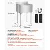 imageVEVOR Commercial Ice Bin Underbar Ice Bin Stainless Steel Ice Chest with Sliding Lid Bottle Holders Adjustable Bullet Feet Cooler Cart Cocktail Unit for Bar Restaurant Pub24 x 19 x 37 inch