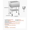 imageVEVOR Commercial Ice Bin Underbar Ice Bin Stainless Steel Ice Chest with Sliding Lid Bottle Holders Adjustable Bullet Feet Cooler Cart Cocktail Unit for Bar Restaurant Pub24 x 191 x 368 inch