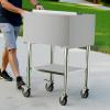 imageVEVOR Commercial Ice Bin Underbar Ice Bin Stainless Steel Ice Chest with Sliding Lid Bottle Holders Adjustable Bullet Feet Cooler Cart Cocktail Unit for Bar Restaurant Pub24 x 191 x 368 inch