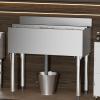 imageVEVOR Commercial Ice Bin Underbar Ice Bin Stainless Steel Ice Chest with Sliding Lid Bottle Holders Adjustable Bullet Feet Cooler Cart Cocktail Unit for Bar Restaurant Pub359 x 19 x 37 inch