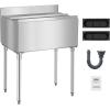 imageVEVOR Commercial Ice Bin Underbar Ice Bin Stainless Steel Ice Chest with Sliding Lid Bottle Holders Adjustable Bullet Feet Cooler Cart Cocktail Unit for Bar Restaurant Pub359 x 19 x 37 inch