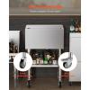 imageVEVOR Commercial Ice Bin Underbar Ice Bin Stainless Steel Ice Chest with Sliding Lid Bottle Holders Adjustable Bullet Feet Cooler Cart Cocktail Unit for Bar Restaurant Pub24 x 191 x 368 inch
