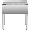 imageVEVOR Commercial Ice Bin Underbar Ice Bin Stainless Steel Ice Chest with Sliding Lid Bottle Holders Adjustable Bullet Feet Cooler Cart Cocktail Unit for Bar Restaurant Pub359 x 19 x 37 inch