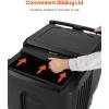 imageVEVOR Commercial Ice Bin Underbar Ice Bin Stainless Steel Ice Chest with Sliding Lid Bottle Holders Adjustable Bullet Feet Cooler Cart Cocktail Unit for Bar Restaurant Pub315 x 228 x 29 inch