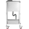 imageVEVOR Commercial Ice Bin Underbar Ice Bin Stainless Steel Ice Chest with Sliding Lid Bottle Holders Adjustable Bullet Feet Cooler Cart Cocktail Unit for Bar Restaurant Pub20 x 14 x 38 inch