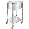 imageVEVOR Commercial Ice Bin Underbar Ice Bin Stainless Steel Ice Chest with Sliding Lid Bottle Holders Adjustable Bullet Feet Cooler Cart Cocktail Unit for Bar Restaurant Pub22 x 16 x 38 inch