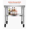 imageVEVOR Commercial Ice Bin Underbar Ice Bin Stainless Steel Ice Chest with Sliding Lid Bottle Holders Adjustable Bullet Feet Cooler Cart Cocktail Unit for Bar Restaurant Pub24 x 191 x 368 inch