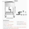 imageVEVOR Commercial Ice Bin Underbar Ice Bin Stainless Steel Ice Chest with Sliding Lid Bottle Holders Adjustable Bullet Feet Cooler Cart Cocktail Unit for Bar Restaurant Pub22 x 16 x 38 inch