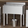 imageVEVOR Commercial Ice Bin Underbar Ice Bin Stainless Steel Ice Chest with Sliding Lid Bottle Holders Adjustable Bullet Feet Cooler Cart Cocktail Unit for Bar Restaurant Pub30 x 19 x 37 inch