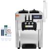 imageVEVOR Commercial Ice Cream Machine 1828 LH Yield 1850W 3Flavor Countertop Soft Serve Ice Cream Maker 2 x 55L Stainless Steel Cylinder LED Panel Auto Clean Precooling for Restaurant BarsNew Countertop 3 Flavors Flagship Model