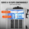 imageVEVOR Commercial Ice Cream Machine 1828 LH Yield 1850W 3Flavor Countertop Soft Serve Ice Cream Maker 2 x 55L Stainless Steel Cylinder LED Panel Auto Clean Precooling for Restaurant BarsNew Countertop 3 Flavors Flagship Model