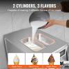 imageVEVOR Commercial Ice Cream Machine 1828 LH Yield 1850W 3Flavor Countertop Soft Serve Ice Cream Maker 2 x 55L Stainless Steel Cylinder LED Panel Auto Clean Precooling for Restaurant BarsNew Countertop 3 Flavors Flagship Model
