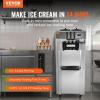 imageVEVOR Commercial Ice Cream Machine 2400w 1Flavor Hard Serve Ice Cream Maker 2025LH Yield 8L Stainless Steel Cylinder Digital Control Auto Clean Adjustable Texture for Restaurants Snack BarsVertical 3 Flavors Upgraded Model