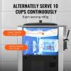 imageVEVOR Commercial Ice Cream Machine 3444 LH Yield 3400W 3Flavor Freestanding Soft Serve Ice Cream Maker 2 x 9L Stainless Steel Hopper LED Panel Allows Single Cylinder Use Overnight Refrigeration