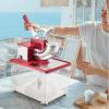 imageVEVOR Commercial Ice Crusher 661LBSH 350W Electric Snow Cone Machine with 4 Blades 2000RPM Stainless Steel Shaved Ice Machine with 11 Gal CrushedIce Box for Family Restaurants Bars BlueRed