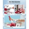 imageVEVOR Commercial Ice Crusher 661LBSH 350W Electric Snow Cone Machine with 4 Blades 2000RPM Stainless Steel Shaved Ice Machine with 11 Gal CrushedIce Box for Family Restaurants Bars BlueRed