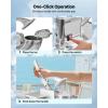 imageVEVOR Commercial Ice Crusher 661LBSH 350W Electric Snow Cone Machine with 4 Blades 2000RPM Stainless Steel Shaved Ice Machine with 11 Gal CrushedIce Box for Family Restaurants Bars BlueSilver
