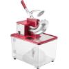 imageVEVOR Commercial Ice Crusher 661LBSH 350W Electric Snow Cone Machine with 4 Blades 2000RPM Stainless Steel Shaved Ice Machine with 11 Gal CrushedIce Box for Family Restaurants Bars BlueRed