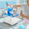 imageVEVOR Commercial Ice Crusher 661LBSH 350W Electric Snow Cone Machine with 4 Blades 2000RPM Stainless Steel Shaved Ice Machine with 11 Gal CrushedIce Box for Family Restaurants Bars BlueBlue