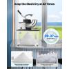 imageVEVOR Commercial Ice Crusher 661LBSH 350W Electric Snow Cone Machine with 4 Blades 2000RPM Stainless Steel Shaved Ice Machine with 11 Gal CrushedIce Box for Family Restaurants Bars BlueBlack