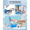 imageVEVOR Commercial Ice Crusher 661LBSH 350W Electric Snow Cone Machine with 4 Blades 2000RPM Stainless Steel Shaved Ice Machine with 11 Gal CrushedIce Box for Family Restaurants Bars BlueBlue