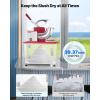 imageVEVOR Commercial Ice Crusher 661LBSH 350W Electric Snow Cone Machine with 4 Blades 2000RPM Stainless Steel Shaved Ice Machine with 11 Gal CrushedIce Box for Family Restaurants Bars BlueRed