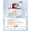 imageVEVOR Commercial Ice Crusher 661LBSH 350W Electric Snow Cone Machine with 4 Blades 2000RPM Stainless Steel Shaved Ice Machine with 11 Gal CrushedIce Box for Family Restaurants Bars BlueRed
