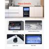 imageVEVOR Commercial Ice Maker 80lb24h Ice Maker Capacity 12lbs 36 Ice Cubes in 15min LED Digital Display Freestanding SelfCleaning for Bar Office Restaurant