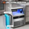 imageVEVOR Commercial Ice Maker Machine 330lbs24H Ice Maker Machine with 88lbs Storage Capacity 126 Ice Cubes in 1215 Minutes LED Digital Display Commercial Ice Maker for Bar Home Restaurant SilverSilver
