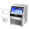 imageVEVOR Commercial Ice Maker Machine 330lbs24H Ice Maker Machine with 88lbs Storage Capacity 126 Ice Cubes in 1215 Minutes LED Digital Display Commercial Ice Maker for Bar Home Restaurant SilverSilver