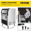 imageVEVOR Commercial Ice Maker Machine WiFi Control 300LBS24H 121LBS Large Storage Ice Machine with Upgraded LCD Panel SECOP Compressor AirCooled Include 2 Water Filters Water Drain Pump 2 Scoops300LBS