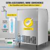 imageVEVOR Commercial Ice Maker Machine WiFi Control 300LBS24H 121LBS Large Storage Ice Machine with Upgraded LCD Panel SECOP Compressor AirCooled Include 2 Water Filters Water Drain Pump 2 Scoops300LBS