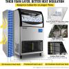 imageVEVOR Commercial Ice Maker Machine WiFi Control 300LBS24H 121LBS Large Storage Ice Machine with Upgraded LCD Panel SECOP Compressor AirCooled Include 2 Water Filters Water Drain Pump 2 Scoops300LBS