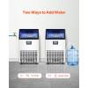 imageVEVOR Commercial Ice Maker Machine with 2 Water Inlets 100lbs24H Ice Maker with 33lbs Storage Bin 45 Ice Cubes in 15 Mins LED Digital Display Freestanding ampamp SelfCleaning for Bar Office RestaurantBlack