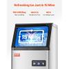imageVEVOR Commercial Ice Maker Machine with 2 Water Inlets 100lbs24H Ice Maker with 33lbs Storage Bin 45 Ice Cubes in 15 Mins LED Digital Display Freestanding ampamp SelfCleaning for Bar Office Restaurantwhite