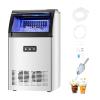 imageVEVOR Commercial Ice Maker Machine with 2 Water Inlets 130lbs24H Ice Maker with 33lbs Storage Bin 55 Ice Cubes in 15 Mins LED Digital Display Freestanding ampamp SelfCleaning for Bar Office Restaurant130lbs24H