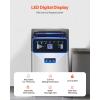 imageVEVOR Commercial Ice Maker Machine with 2 Water Inlets 130lbs24H Ice Maker with 33lbs Storage Bin 55 Ice Cubes in 15 Mins LED Digital Display Freestanding ampamp SelfCleaning for Bar Office Restaurant130lbs24H