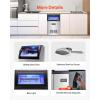 imageVEVOR Commercial Ice Maker Machine with 2 Water Inlets 130lbs24H Ice Maker with 33lbs Storage Bin 55 Ice Cubes in 15 Mins LED Digital Display Freestanding ampamp SelfCleaning for Bar Office Restaurant130lbs24H