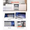 imageVEVOR Commercial Ice Maker Machine with 2 Water Inlets 130lbs24H Ice Maker with 33lbs Storage Bin 55 Ice Cubes in 15 Mins LED Digital Display Freestanding ampamp SelfCleaning for Bar Office Restaurant440lbs24H
