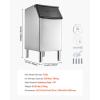 imageVEVOR Commercial Ice Maker Storage Bin 300 LBS Capacity IceBin Stainless Steel Commercial Ice Storage Bin with Adjustable AntiSlip Rubber Feet Suitable for Restaurant Hotel and Beverage Shops