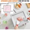 imageVEVOR Commercial Ice Roll MakerStirFried Yogurt Cream Machine 220W Ice Cream Roll Machine with 94quot x 11quot Square Pan Button Defrost Method with Food Shovels Perfect for BarsCafes Dessert Shops220W 11 x 95