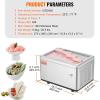 imageVEVOR Commercial Ice Roll MakerStirFried Yogurt Cream Machine 220W Ice Cream Roll Machine with 94quot x 11quot Square Pan Button Defrost Method with Food Shovels Perfect for BarsCafes Dessert Shops120W 126 x 85