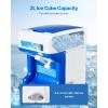 imageVEVOR Commercial Ice Shaver Crusher286lbs Per Hour Electric Snow Cone Maker with 2L Ice Cube Box 250W 1500RPM Tabletop Shaved Ice Machine for Parties Events Snack Bar Home and Commercial Use BlueBlue