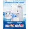 imageVEVOR Commercial Ice Shaver Crusher286lbs Per Hour Electric Snow Cone Maker with 2L Ice Cube Box 250W 1500RPM Tabletop Shaved Ice Machine for Parties Events Snack Bar Home and Commercial Use BlueWhite