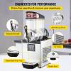 imageVEVOR Commercial Margarita Machine 15Lx2 Double Tank Frozen Drink Machine 120 Cups Stainless Steel Margarita Smoothie Frozen Drink Maker Slushie Machine for Home Party Restaurants Cafe Bars12L